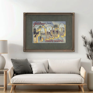 North Dakota Fargo — Framed Wall Art Room View | Bella Frye