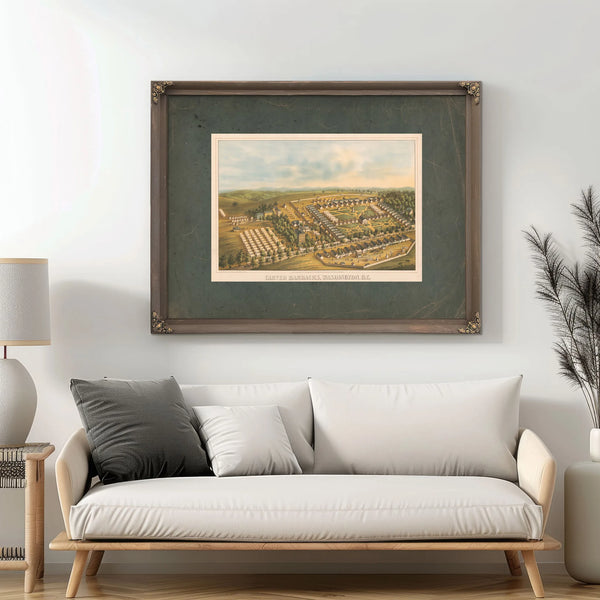 Carver Barracks Washington Dc 1864 — Framed Wall Art Room View | Bella Frye