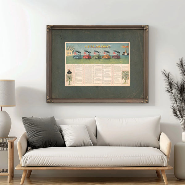 Historical Chart 1897 — Framed Wall Art Room View | Bella Frye