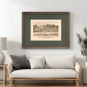 Camp of the Massachusetts Second Compy Light Artillery at Stewarts Place Bal — Framed Wall Art Room View | Bella Frye