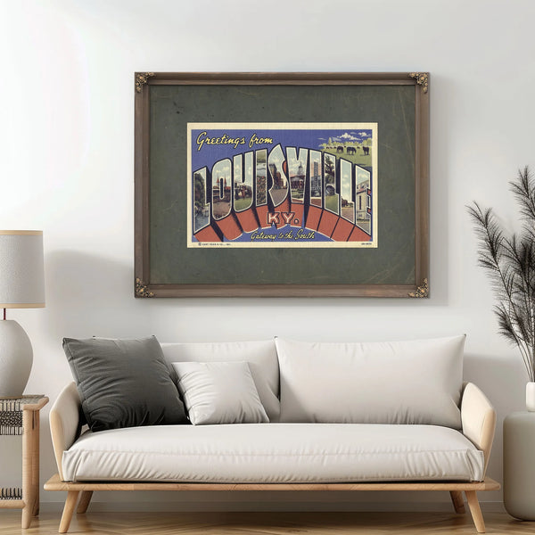 Kentucky Louisville — Framed Wall Art Room View | Bella Frye