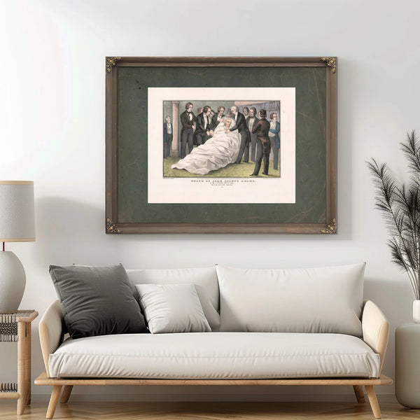 Death of John Quincy Adams at the Us Capitol Feby 23d 1848 1848 — Framed Wall Art Room View | Bella Frye