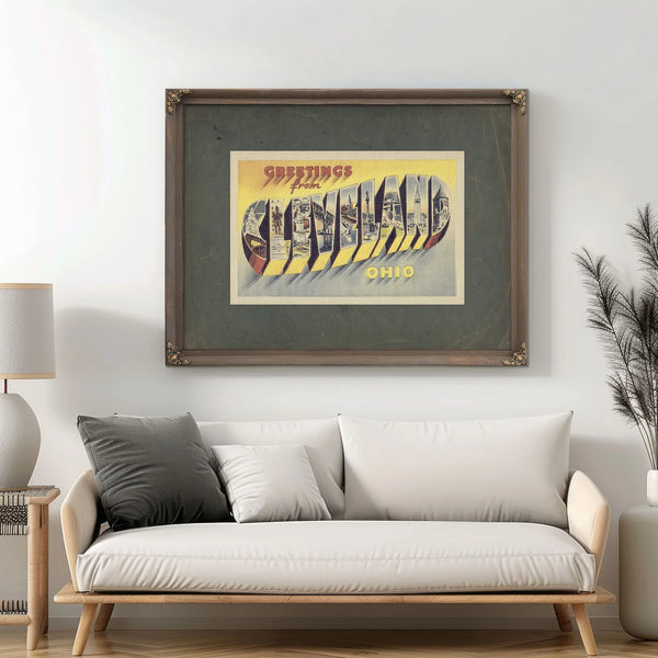 Ohio Cleveland — Framed Wall Art Room View | Bella Frye
