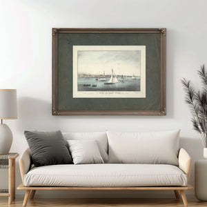 City of New York From Jersey City 1849 — Framed Wall Art Room View | Bella Frye
