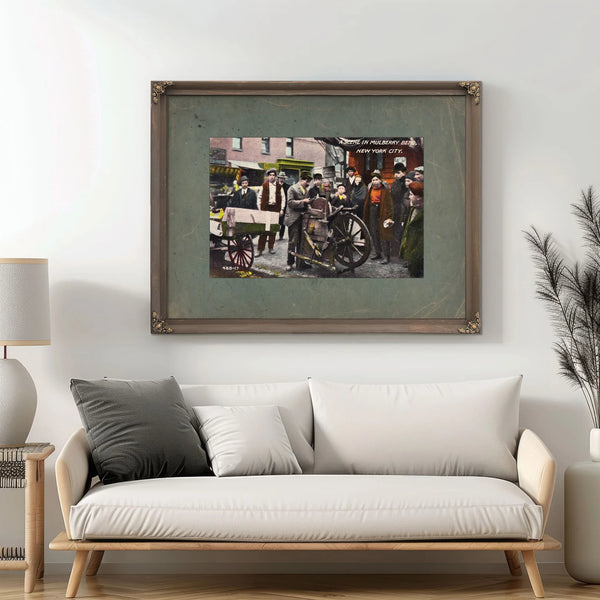 The Huddled Masses of Mulberry Bend — Framed Wall Art Room View | Bella Frye