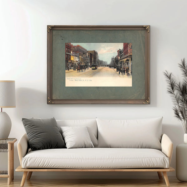 Harlems Gilded Promenade a Vanished Thoroughfare — Framed Wall Art Room View | Bella Frye