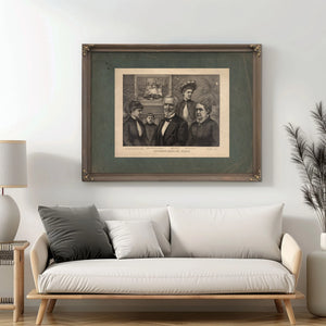 Jefferson Davis and Family 189 — Framed Wall Art Room View | Bella Frye
