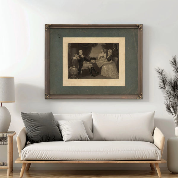 George Washington Parke Custis George Washington Eleanor Parke Custis Martha — Framed Wall Art Room View | Bella Frye