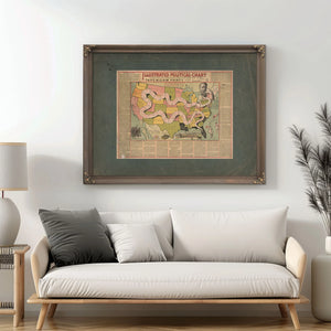 Illustrated Political Chart a Cartoon of American Politics and the Tapeworm — Framed Wall Art Room View | Bella Frye