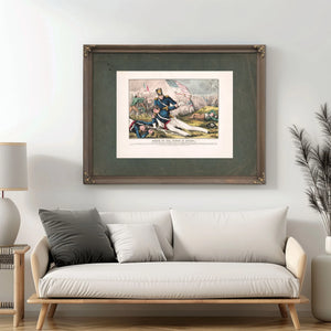 Death of Colonel Pierce M Butler of the South Carolina Palmetto Regiment at — Framed Wall Art Room View | Bella Frye