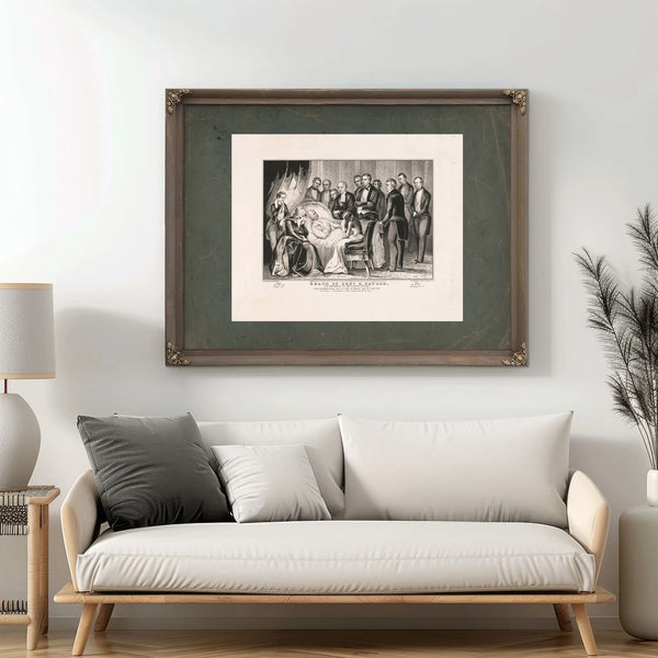 Death of General Zachary Taylor 185 — Framed Wall Art Room View | Bella Frye