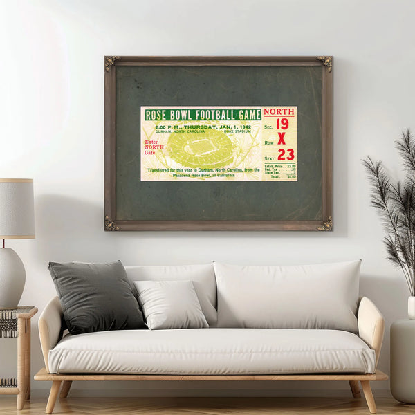 Rose Bowl Ticket 634918929 66fd9c — Framed Wall Art Room View | Bella Frye