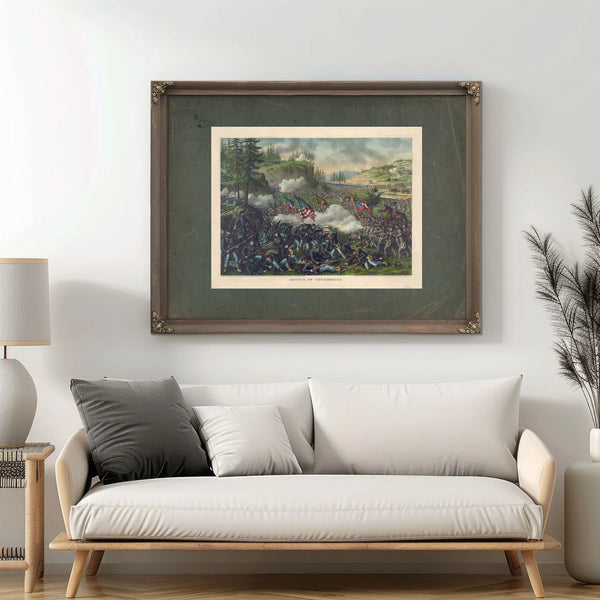 Battle of Chickamaugasept 19 2 1863federal Gen Rosecrans Com Confederate G — Framed Wall Art Room View | Bella Frye