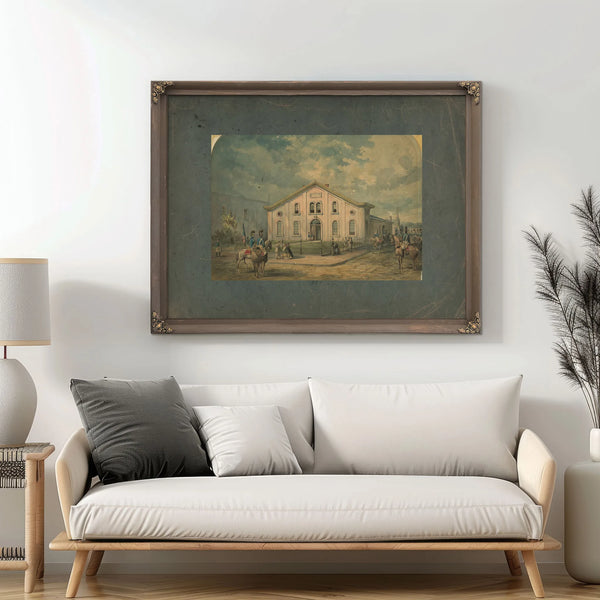 Armory of First City Troop Escorted Washington and Every President Since 186 — Framed Wall Art Room View | Bella Frye