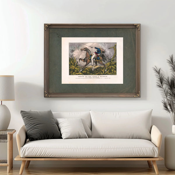 Death of Colonel John J Hardin of the 1st Regiment Illinois Volunteers 1847 — Framed Wall Art Room View | Bella Frye
