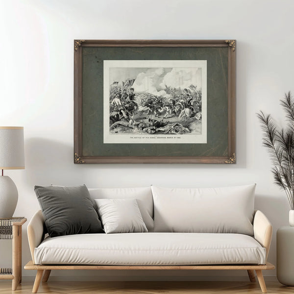 Battle of Pea Ridge Arkansas March 8th 1862 1862 — Framed Wall Art Room View | Bella Frye