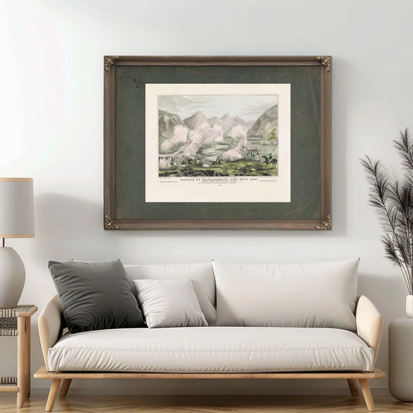 Battle of Sacramento Feb 28th 1847 Terrific Charge of the Mexican Lancers 18 — Framed Wall Art Room View | Bella Frye