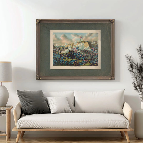 Capture of Fort Fisher 189 — Framed Wall Art Room View | Bella Frye