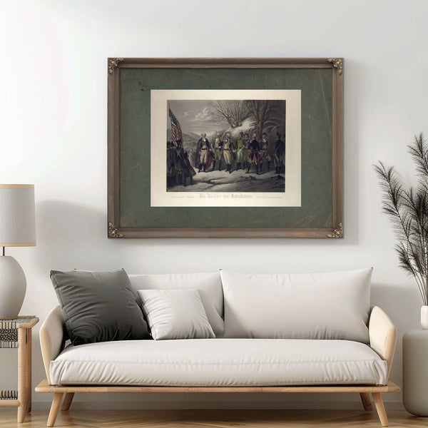 General Washington Standing With Johann De Kalb Baron Von Steuben Kazimierz — Framed Wall Art Room View | Bella Frye