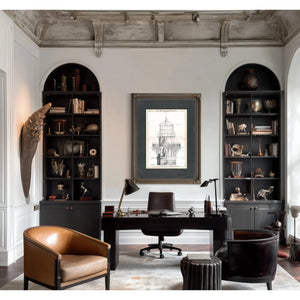 The Hatteras Lantern Room Blueprint — Guardian of the Graveyard of the Atlantic — Framed Wall Art Room View | Bella Frye