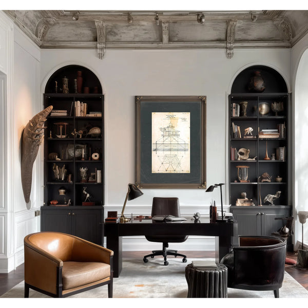 Love Point Lighthouse Blueprint Chesapeake Bay Sentinel Engineering Plans of 1871 — Framed Wall Art Room View | Bella Frye