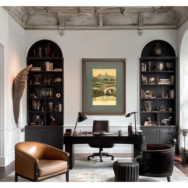 The Underground Passage at City Hall — Framed Wall Art Room View | Bella Frye