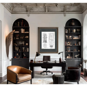 The Sunken Chamber Baltimore Caisson Engineering Blueprint — Framed Wall Art Room View | Bella Frye