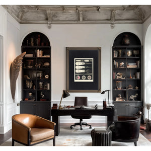 The Mechanics of Darkness a Victorian Study in Celestial Shadow — Framed Wall Art Room View | Bella Frye