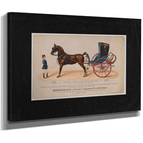 Brewster Co Annual Exhibition of Carriages — Stretched Canvas Print | Bella Frye