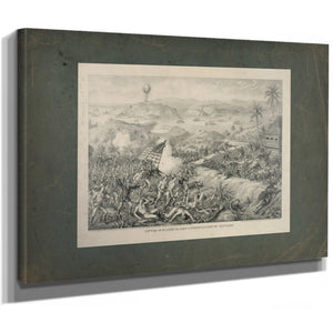 Capture of El Caney El Paso Fortifications of Santiago 1898 — Stretched Canvas Print | Bella Frye