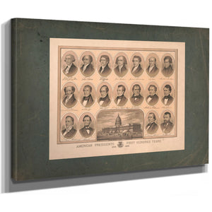 American Presidents First Hundred Years 1776 1876 1876 — Stretched Canvas Print | Bella Frye