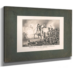 Death of Adjutant General George S Lincoln 1847 — Stretched Canvas Print | Bella Frye