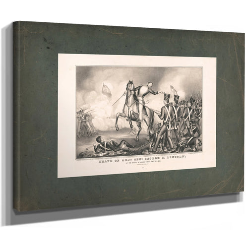 Death of Adjutant General George S Lincoln 1847 — Stretched Canvas Print | Bella Frye