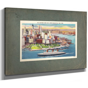 Harbor of Ambition Lower Manhattans Gilded Gateway — Stretched Canvas Print | Bella Frye