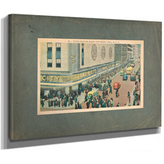 The Grand Marquee Radio Citys Luminous Throng — Stretched Canvas Print | Bella Frye