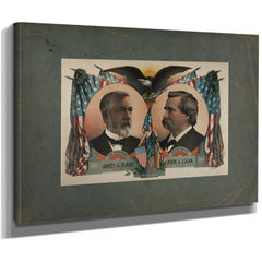 for President James G Blaine for Vice President John a Logan 1884 — Stretched Canvas Print | Bella Frye