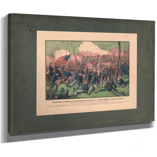 Glorious Charge of Hancocks Division 2nd of the Army of the Potomac at the B — Stretched Canvas Print | Bella Frye