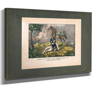 Death of Lieut Col Henry Clay Jr of the Second Regiment Kentucky Volunteers — Stretched Canvas Print | Bella Frye