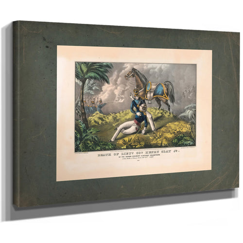 Death of Lieut Col Henry Clay Jr of the Second Regiment Kentucky Volunteers — Stretched Canvas Print | Bella Frye