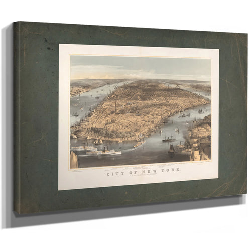 City of New York 1856 — Stretched Canvas Print | Bella Frye