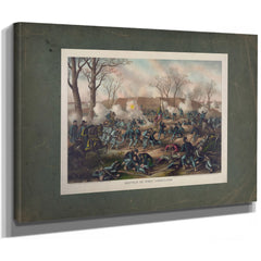 Battle of Fort Donelsoncapture of Generals Sb Buckner and His Army February — Stretched Canvas Print | Bella Frye