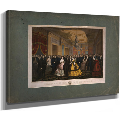 Abraham Lincolns Last Reception 1865 — Stretched Canvas Print | Bella Frye