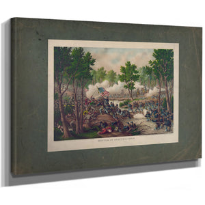 Battle of Spottsylvaniaengagements at Laurel Hill Ny River Va May 8 to 18 1 — Stretched Canvas Print | Bella Frye
