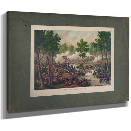 Battle of Spottsylvaniaengagements at Laurel Hill Ny River Va May 8 to 18 1 — Stretched Canvas Print | Bella Frye