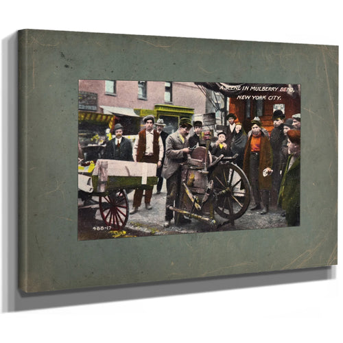 The Huddled Masses of Mulberry Bend — Stretched Canvas Print | Bella Frye