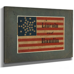 Lincoln and Hamlin 186 1 — Stretched Canvas Print | Bella Frye