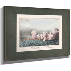 Grand Salute at Vera Cruz From the American Fleet and the Castle San Juan Du — Stretched Canvas Print | Bella Frye