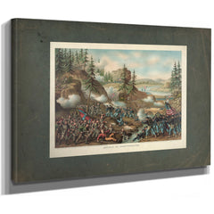Battle of Chattanoogagen Thomas Charge Near Orchard Knob Nov 24 1863parts Ao — Stretched Canvas Print | Bella Frye