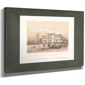Female Seminary Nashville Tenn Barracks of the 51st Regt Ov March 1862 1862 — Stretched Canvas Print | Bella Frye