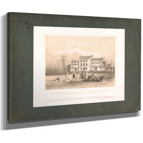 Female Seminary Nashville Tenn Barracks of the 51st Regt Ov March 1862 1862 — Stretched Canvas Print | Bella Frye